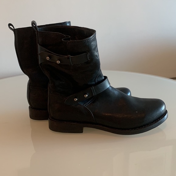 Rag and Bone motorcycle boots, black with silver hardware, size 39.5. - Picture 3 of 8